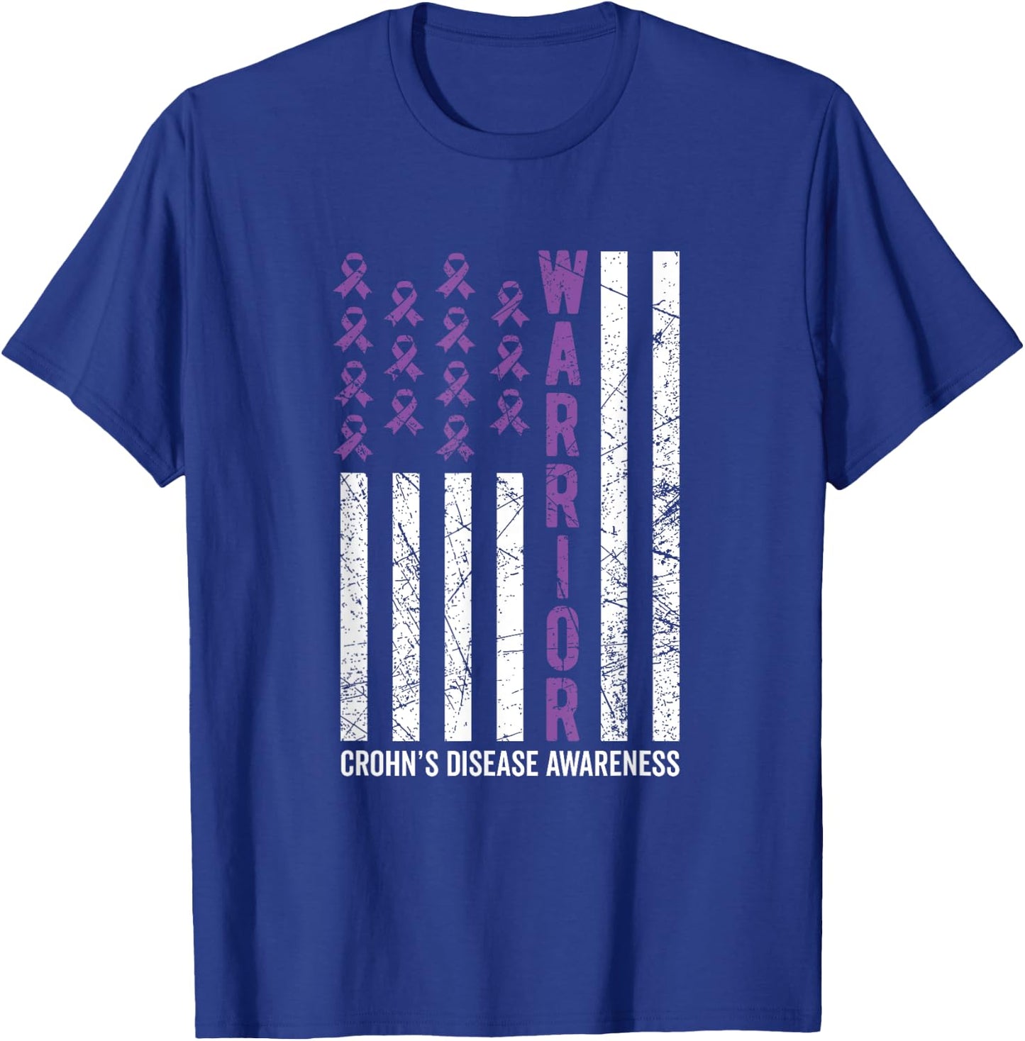 Purple Warrior & Men Crohn's Awareness T-Shirt - T-Shirt | Royal