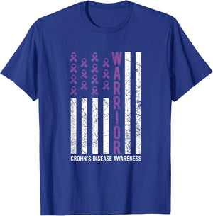 Purple Warrior & Men Crohn's Awareness T-Shirt - T-Shirt | Royal