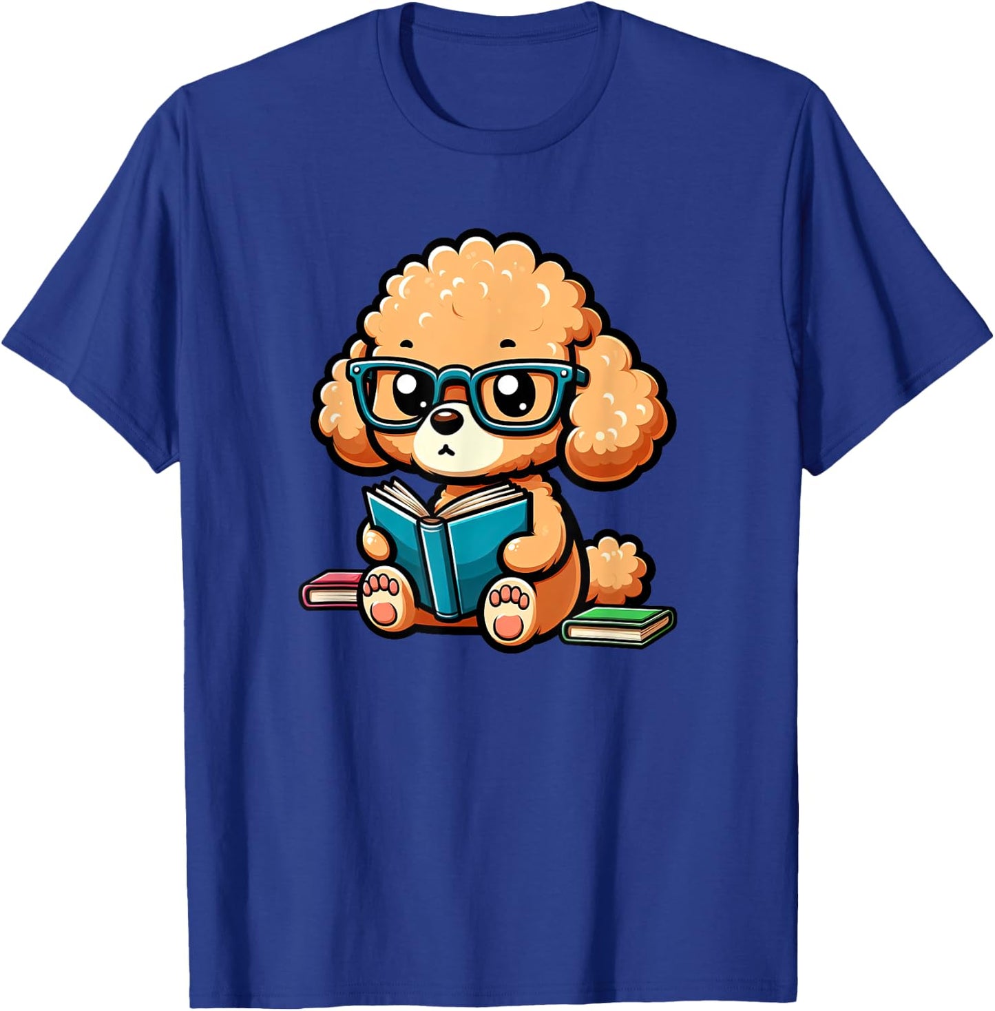 Toy Poodle Reading Funny Dog Book Lover T-Shirt - T-Shirt | Royal