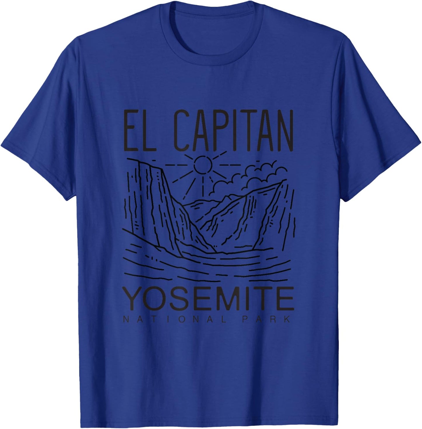 Vintage Retro Yosemite National Park El Capitan Shirt T-Shirt - T-Shirt | Royal