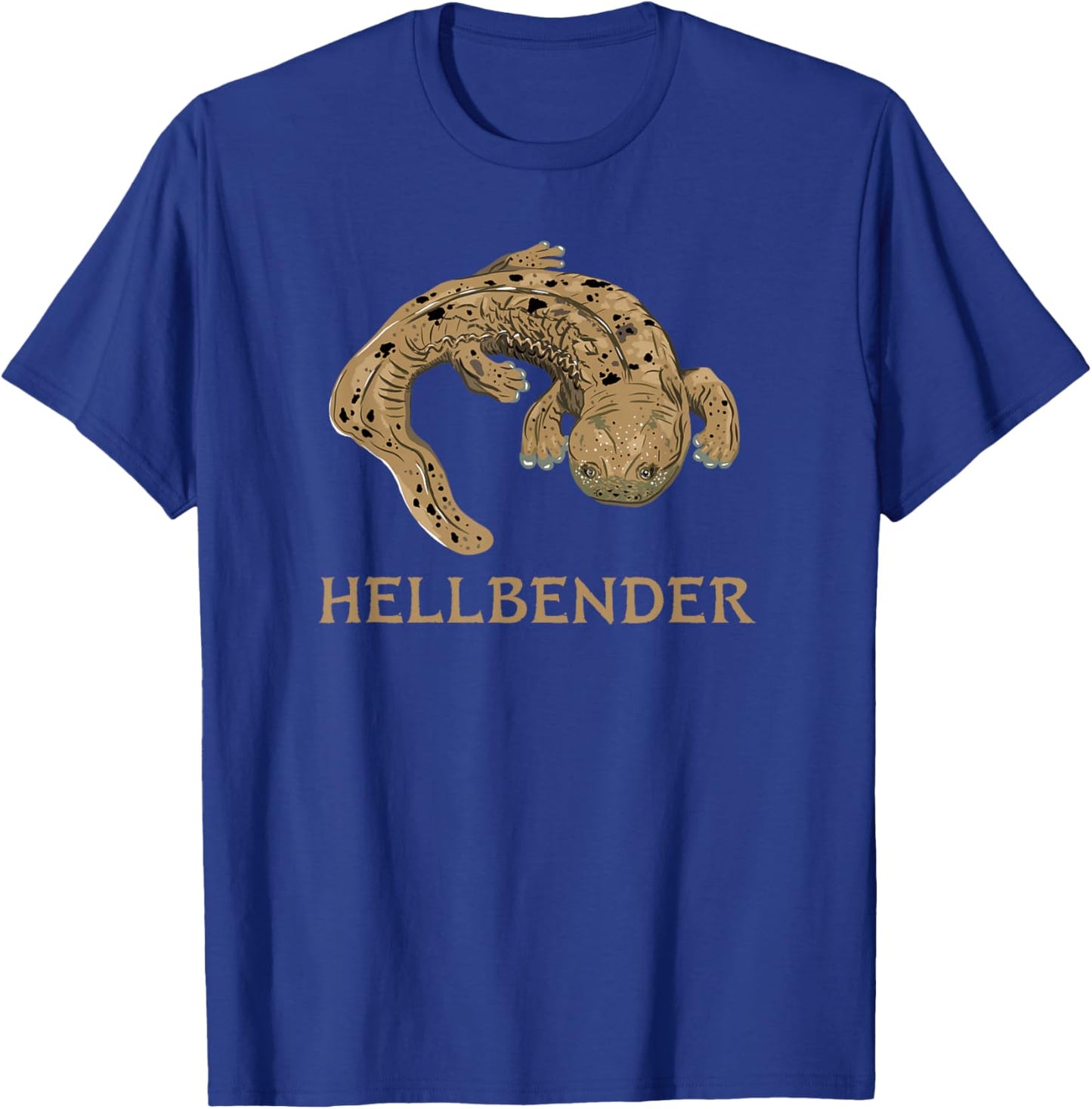 Hellbender Giant Salamander Cryptobranchus alleganiensis T-Shirt - T-Shirt | Royal