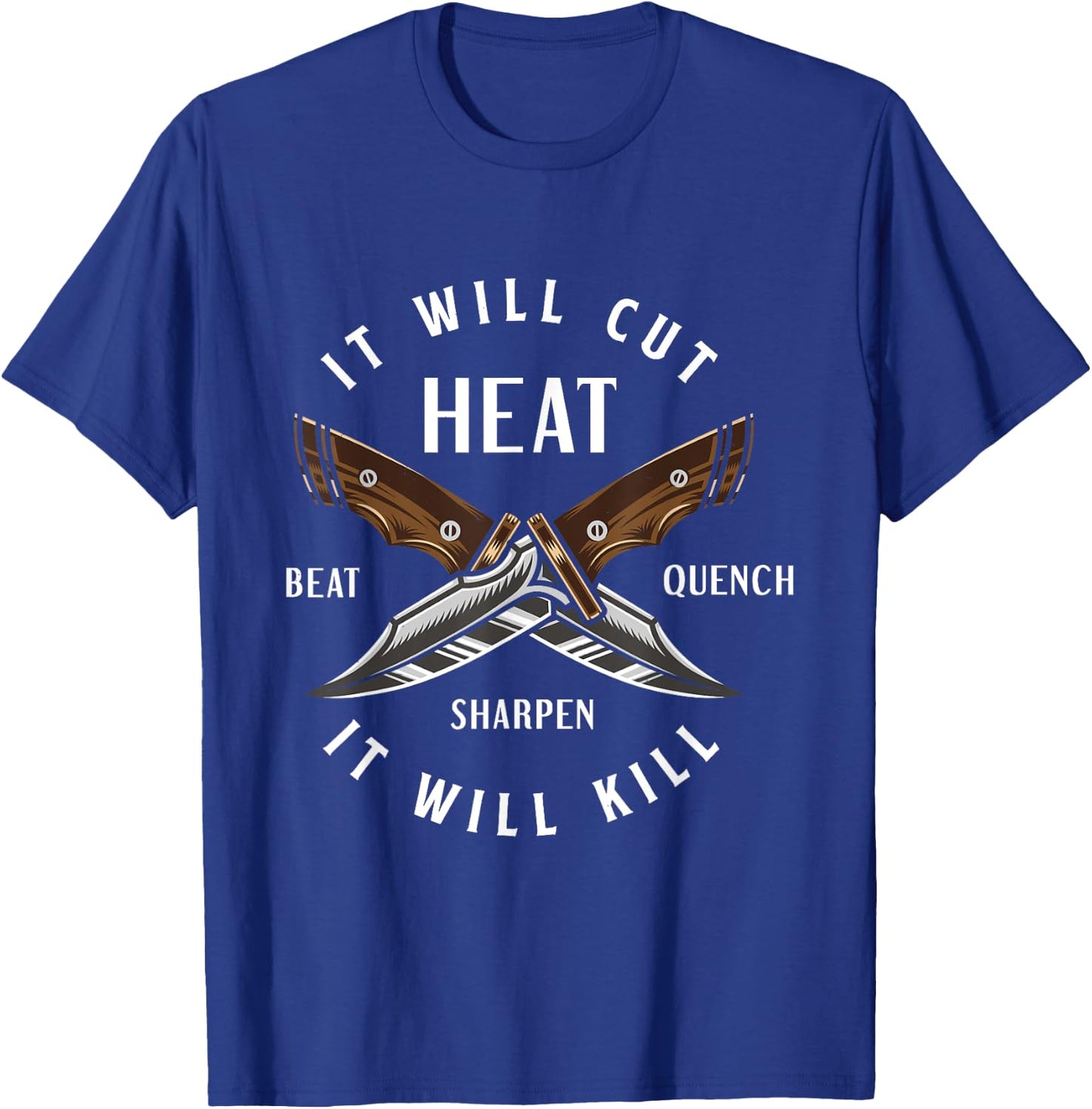 Fire Forged Knife Maker Bladesmith Blacksmith T-Shirt - T-Shirt | Royal