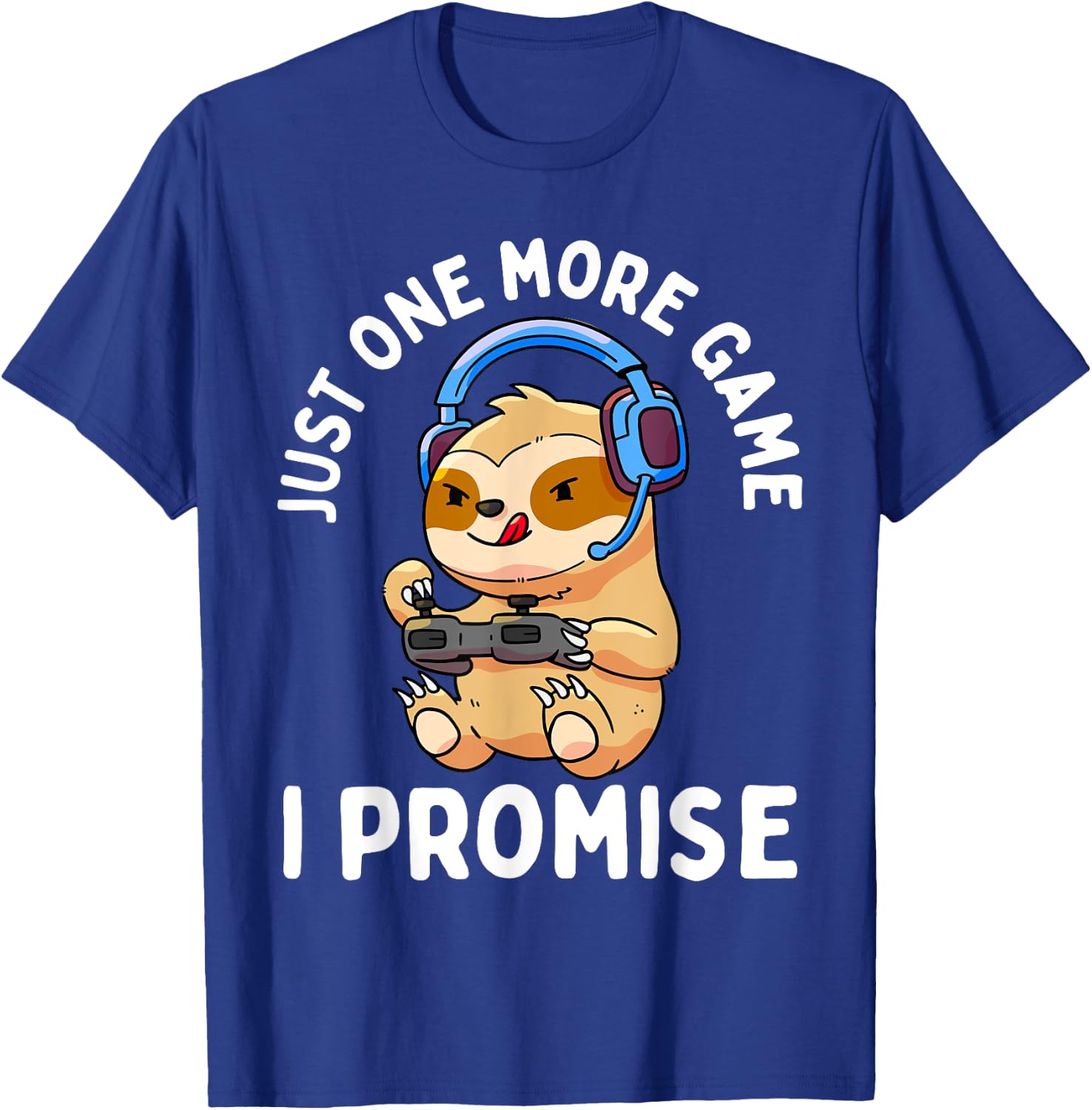Gamer Sloth Gaming Lover Video Game Boys Girls Gift T-Shirt - T-Shirt | Royal