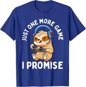 Gamer Sloth Gaming Lover Video Game Boys Girls Gift T-Shirt - T-Shirt | Royal