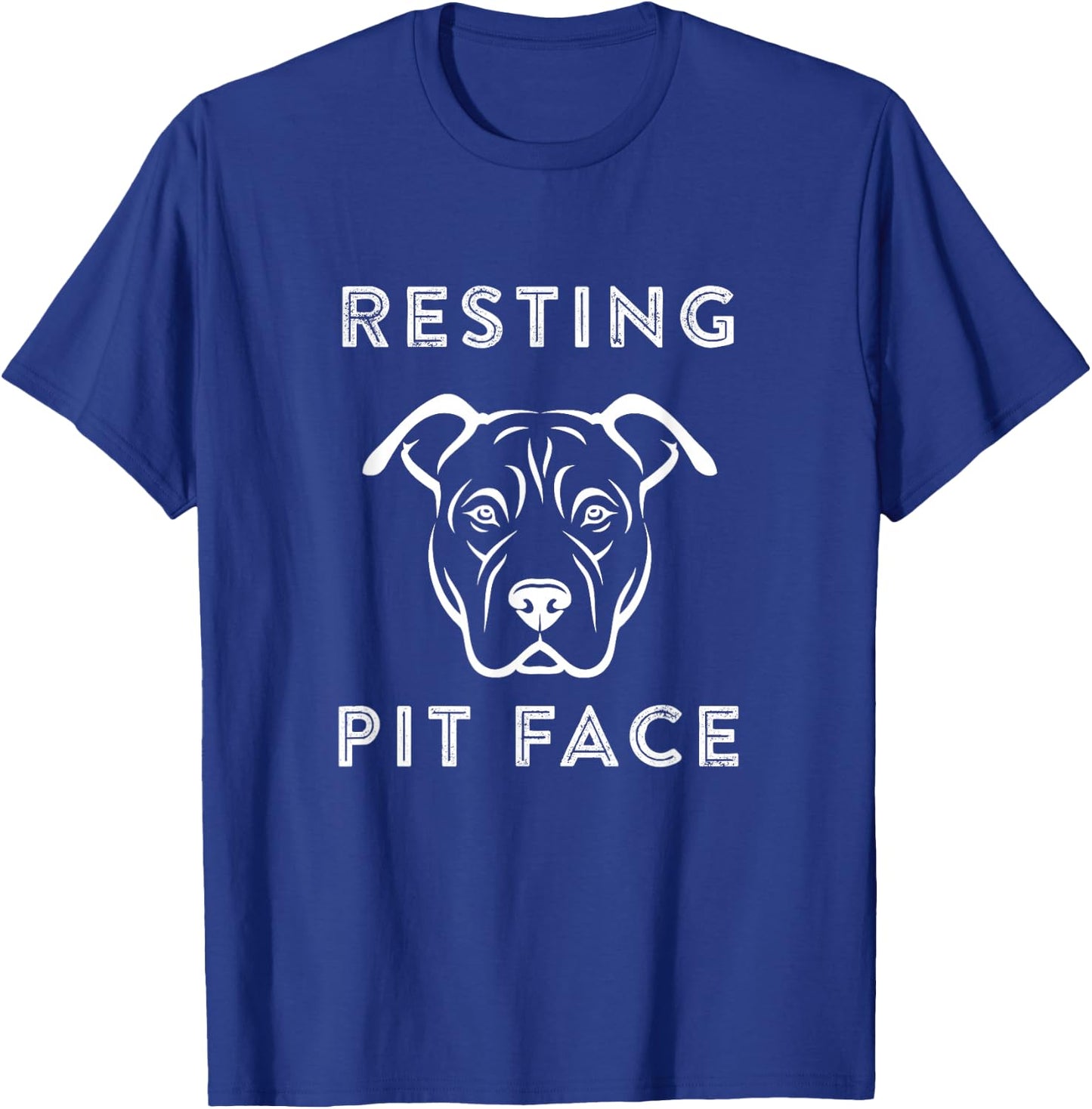 Resting Pit Face - Pitbull owners and Lovers T-Shirt - T-Shirt | Royal