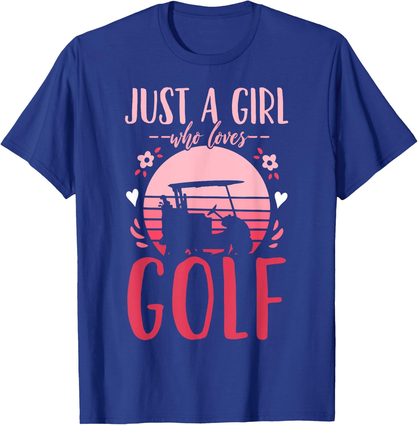Golf Golfing Just a Girl Who Loves Golf Retro T-Shirt - T-Shirt | Royal