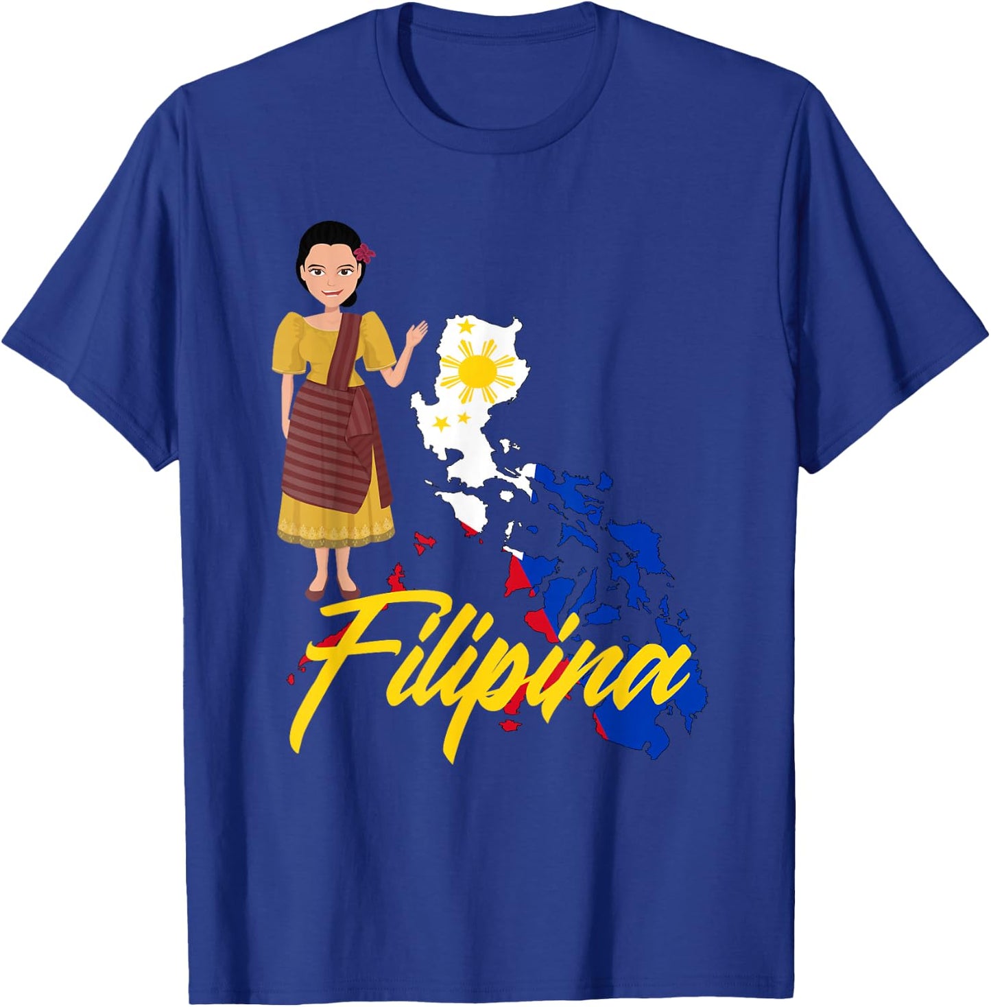 Pinay Proud Filipina Pride Woman Girl Funny Philippines T-Shirt - T-Shirt | Royal