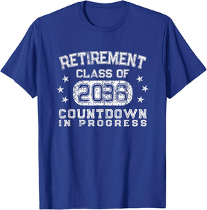 Retirement Class of 2036 Retirement Countdown T-Shirt - T-Shirt | Royal