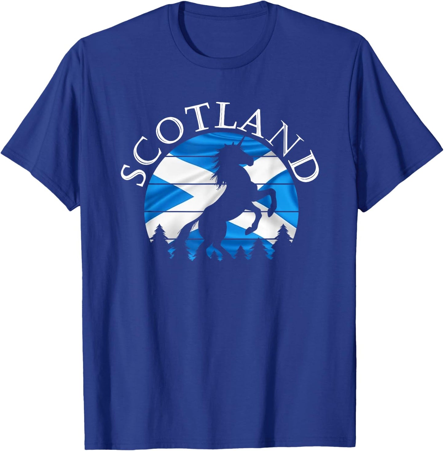 Scottish Pride Scotland Unicorn Scotland Flag Saltire T-Shirt - T-Shirt | Royal