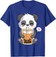 Kawaii Anime Panda Drinking Boba Bubble Tea T-Shirt - T-Shirt | Royal