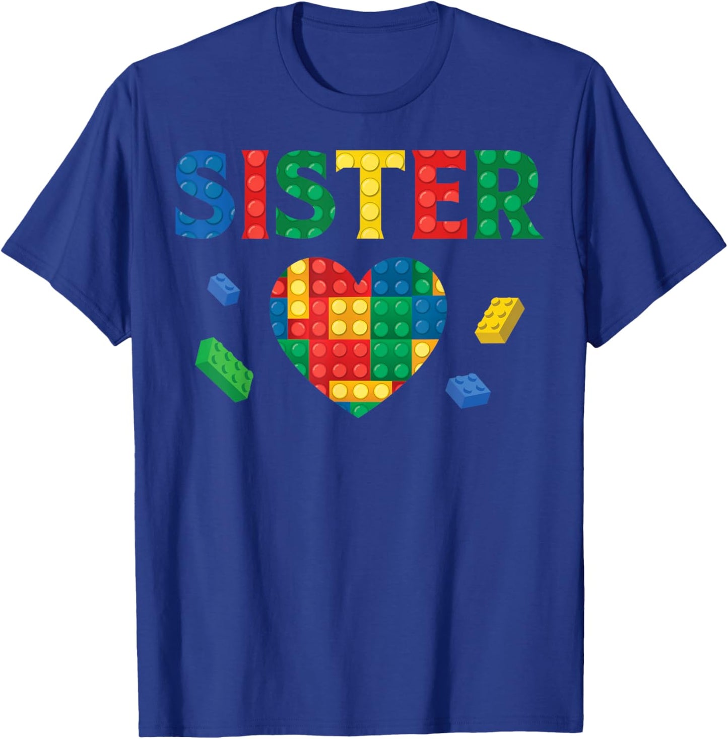 Sister Lover Master Builder Building Blocks Family Matching T-Shirt - T-Shirt | Royal