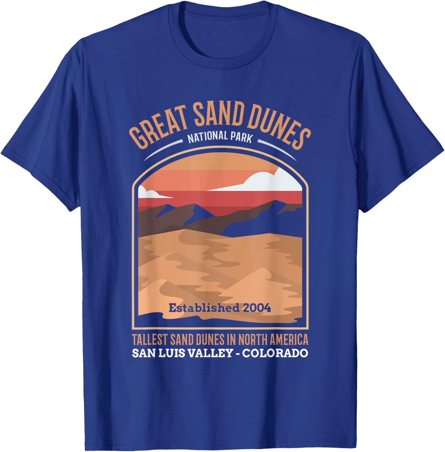 Large Sand Dunes National Park US Vintage T-Shirt - T-Shirt | Royal