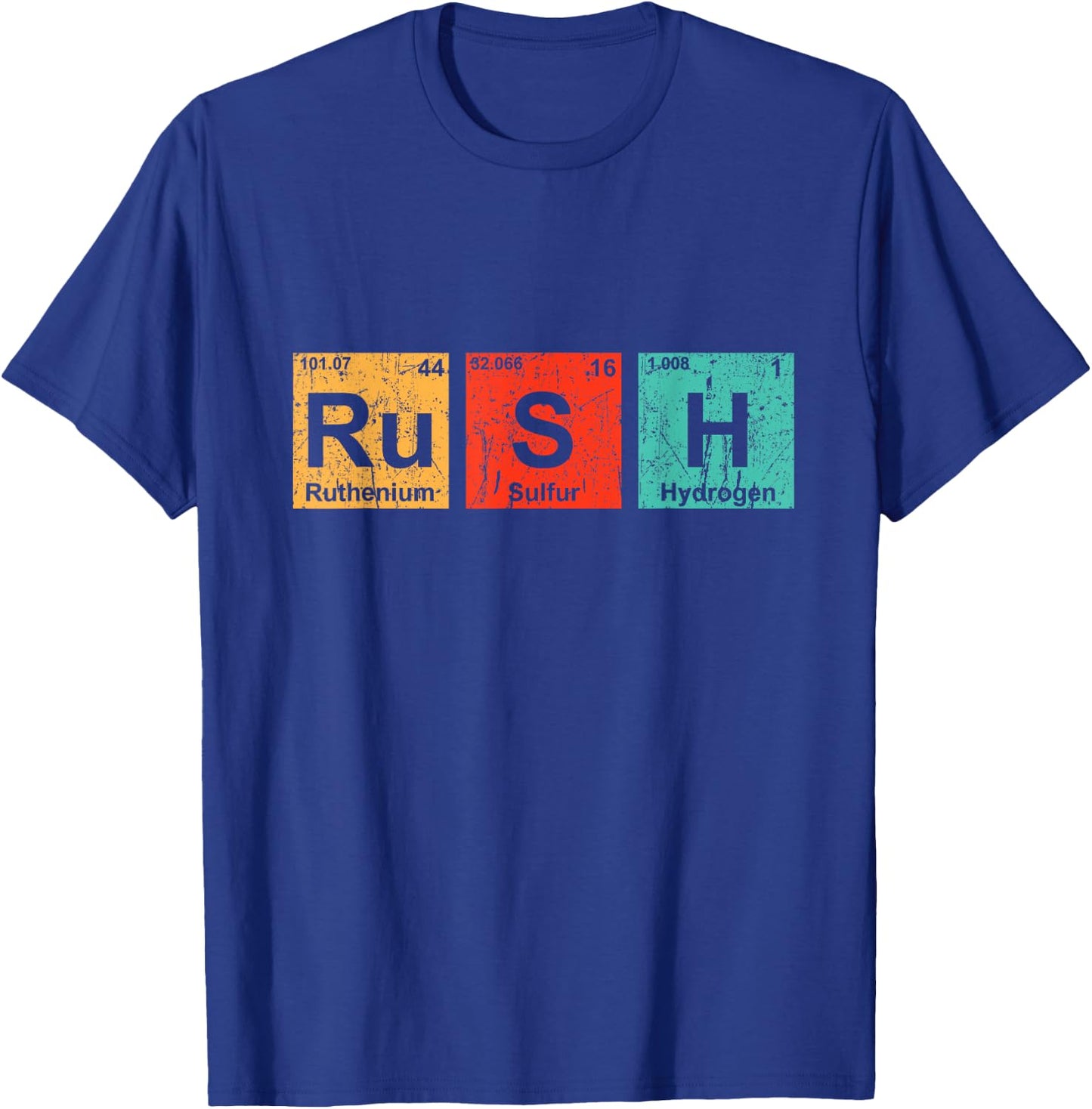 Rush (Ru-S-H) Periodic Table Elements Shirt T-Shirt - T-Shirt | Royal