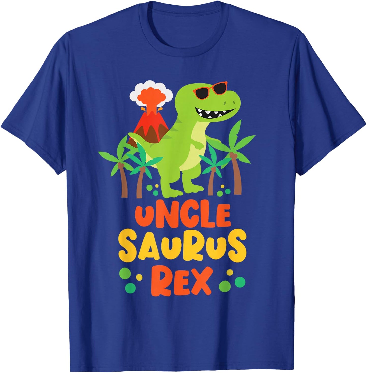 Uncle Saurus Rex Dinosaur Family Reunion T-Shirt - T-Shirt | Royal