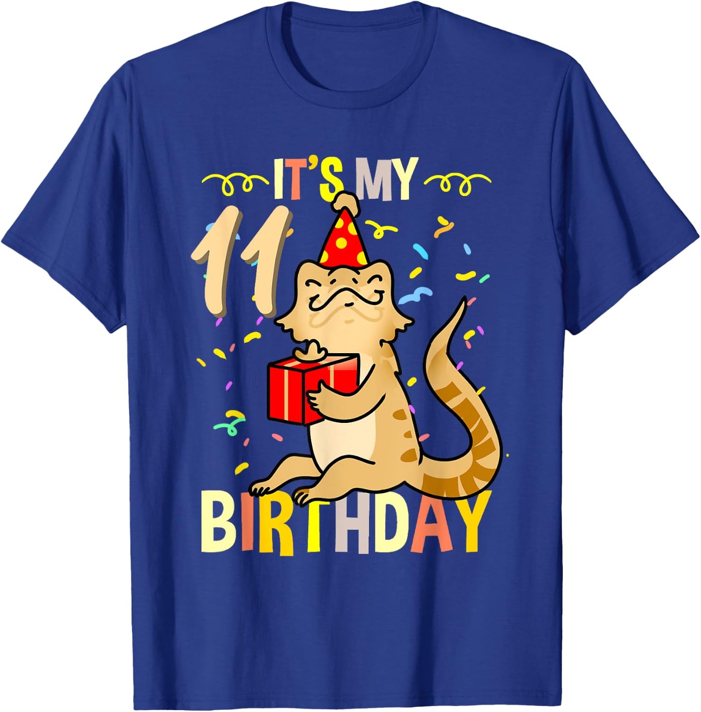 Its My 11th Birthday Bearded Dragon Lizard Lover T-Shirt - T-Shirt | Royal