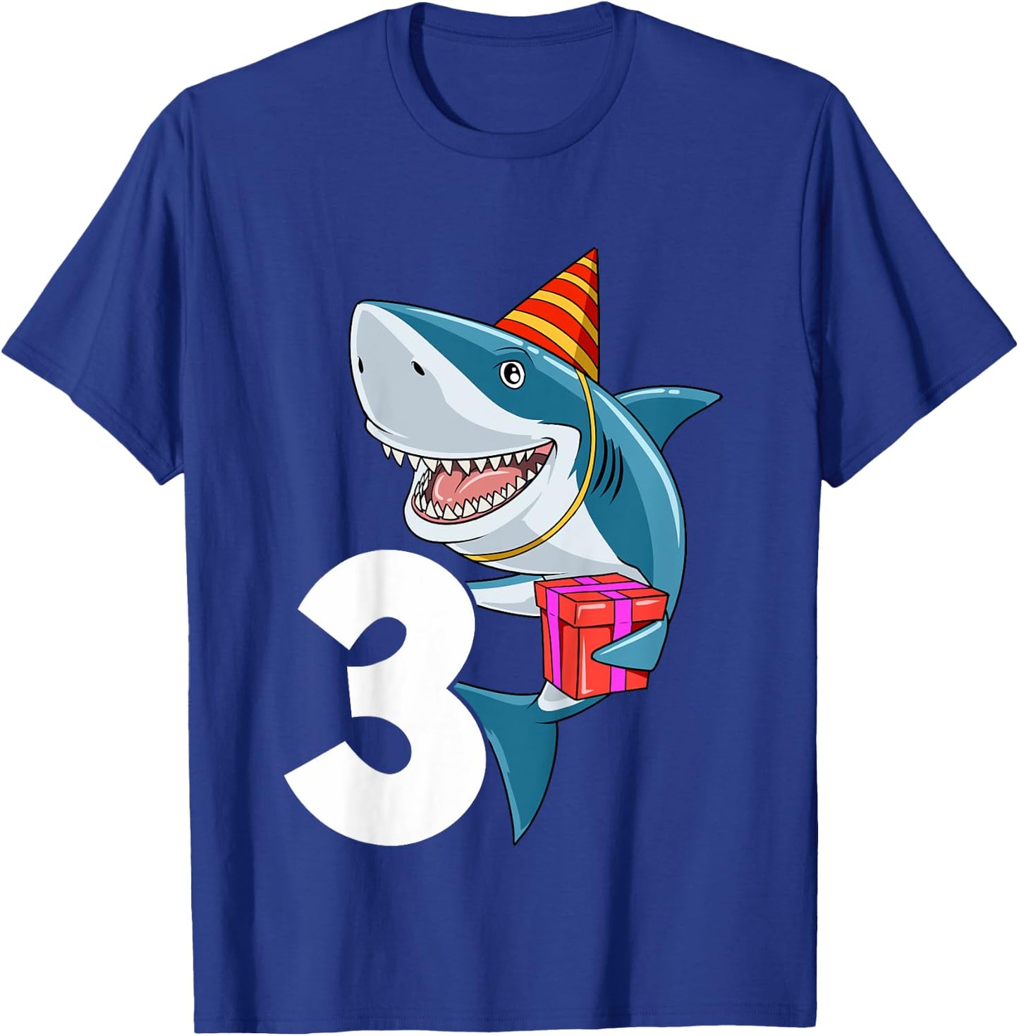 Kids Shark Birthday 3 Shark 3rd Birthday Outfit Shark 3rd Party T-Shirt - T-Shirt | Royal