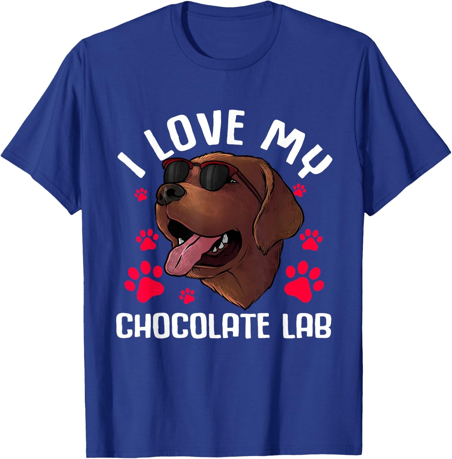 Funny Chocolate Labrador Retriever Gift Men Women Lab Lover T-Shirt - T-Shirt | Royal