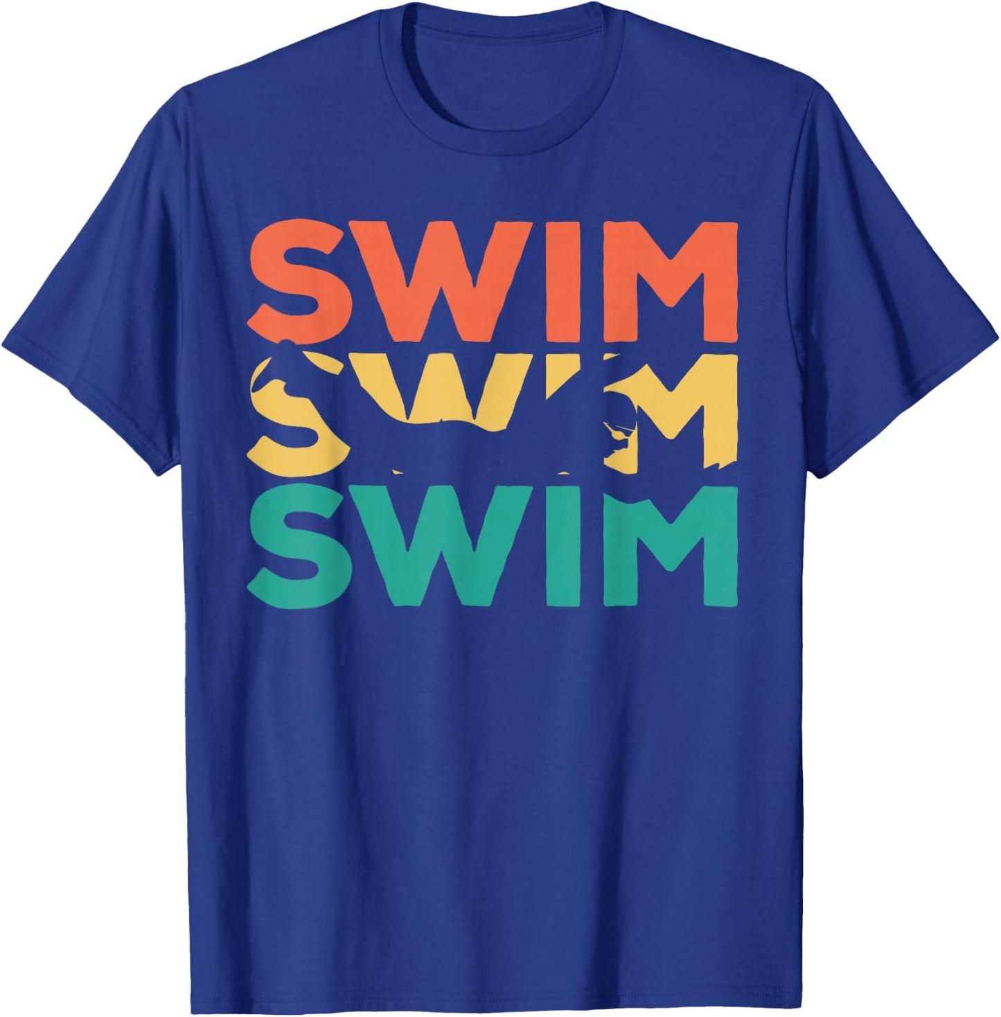 Retro Vintage Swimming Gift Swimmers T-Shirt - T-Shirt | Royal