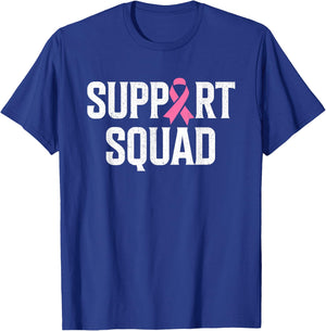 Breast Cancer Warrior Support Squad Breast Cancer Awareness T-Shirt - T-Shirt | Royal