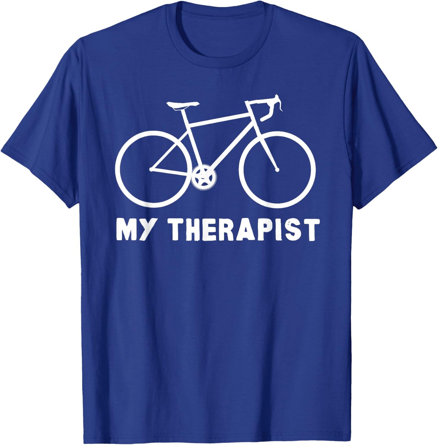 My Therapist Bicycle Funny Bike Riding Rider Cycling Gift T-Shirt - T-Shirt | Royal