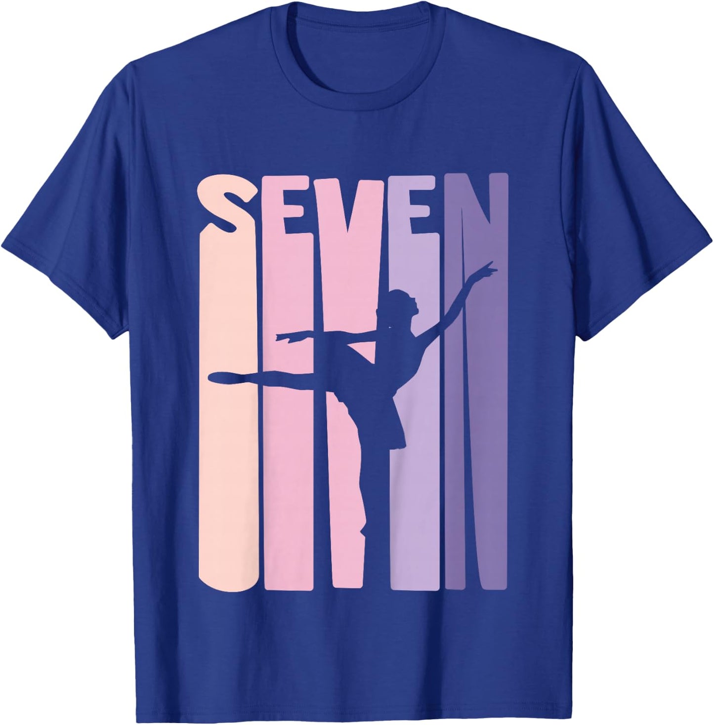 7th Birthday Gift Ballet Dancer 7 Years old Ballerina Girl T-Shirt - T-Shirt | Royal