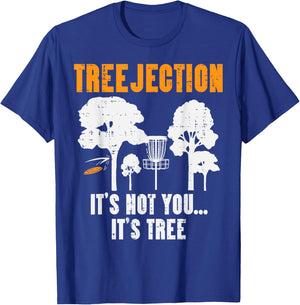 Treejection Disc Golf Funny Frisbee Golfing Sport Golfer T-Shirt - T-Shirt | Royal