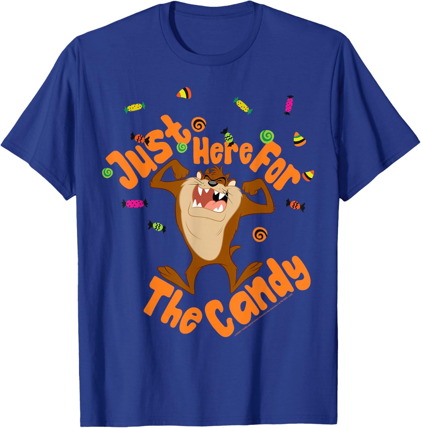 Looney Tunes Tasmanian Devil Here For Candy T-Shirt - T-Shirt | Royal