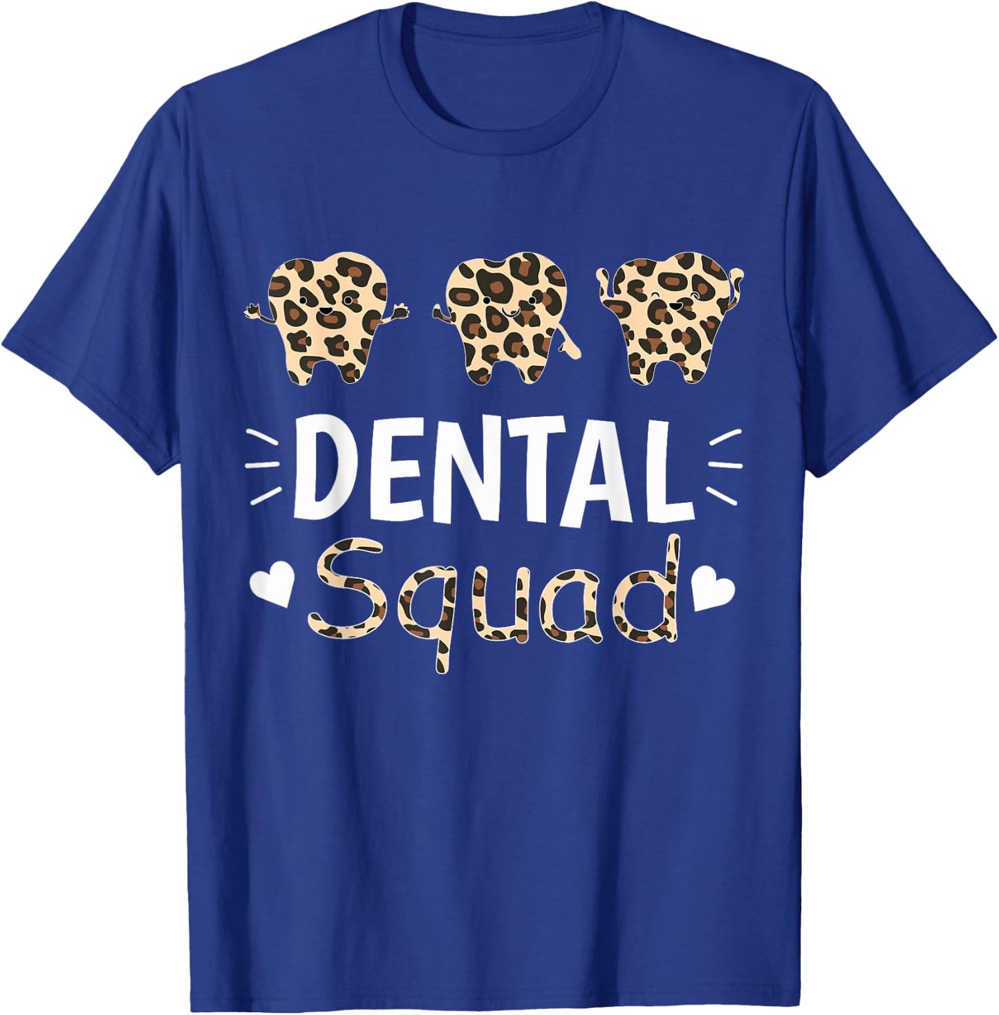 Leopard Dental Squad Costume Dental Assistant Women T-Shirt - T-Shirt | Royal