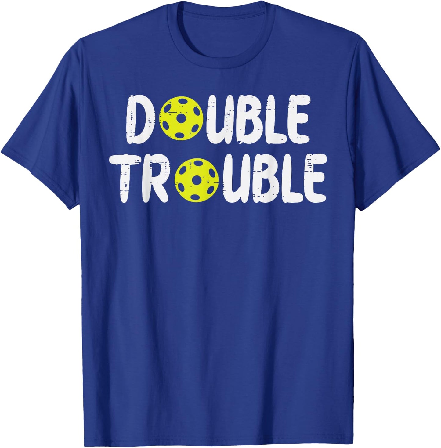 Double Pickleball Trouble Pickle Ball Matching Men Women Kid T-Shirt - T-Shirt | Royal