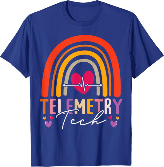 Telemetry Tech Appreciation Rainbow T-Shirt - T-Shirt | Royal
