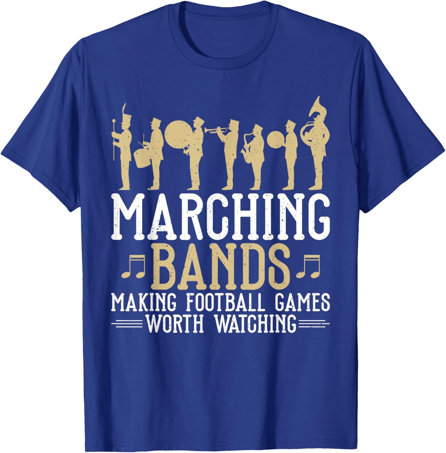 Marching Bands making Football Games worth Watching Band T-Shirt - T-Shirt | Royal