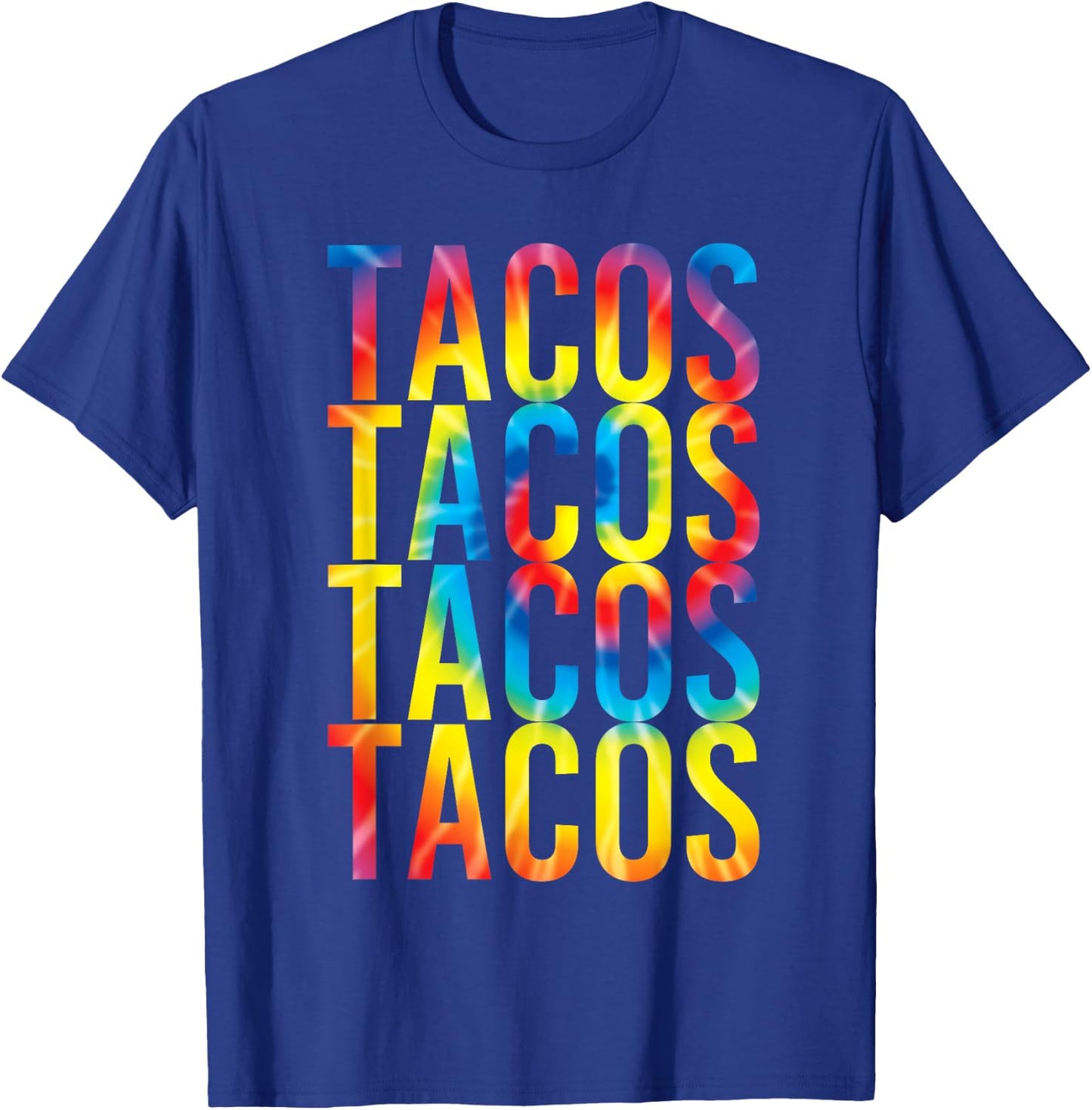 Retro Tacos Vintage Tie Dye Taco Tuesday Mexican T-Shirt - T-Shirt | Royal