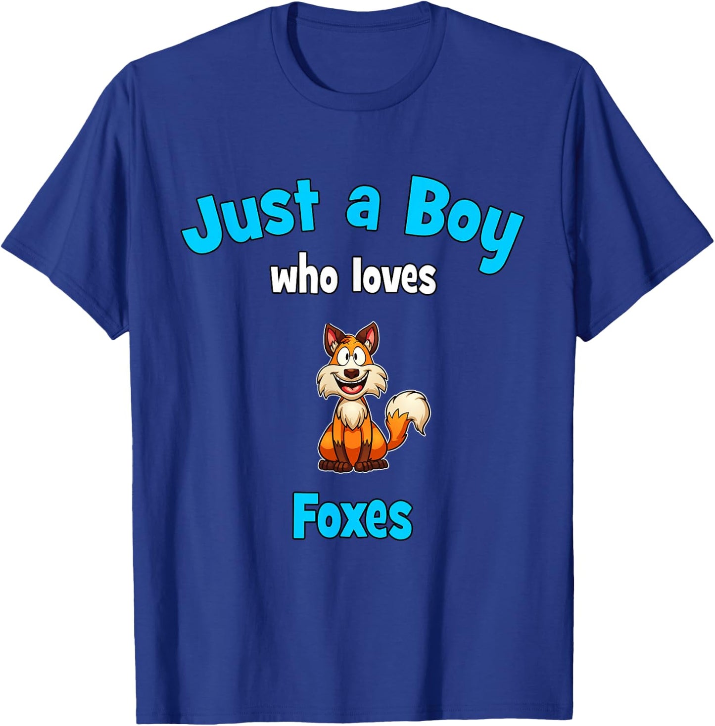 Fox Shirt for Boys | Children's Fox T-Shirt - T-Shirt | Royal