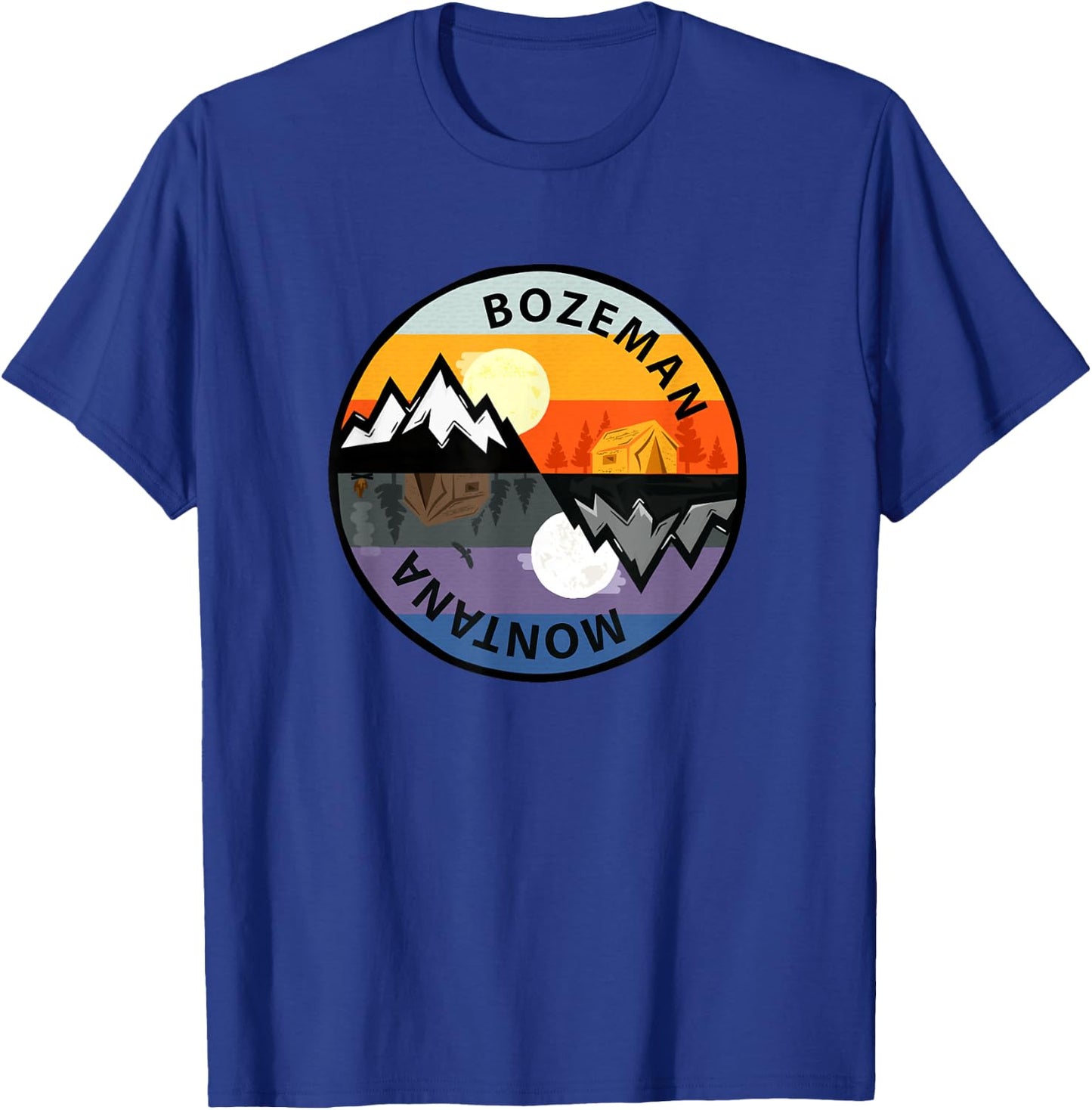 Retro Vintage Bozeman, Montana Souvenir T-Shirt - T-Shirt | Royal