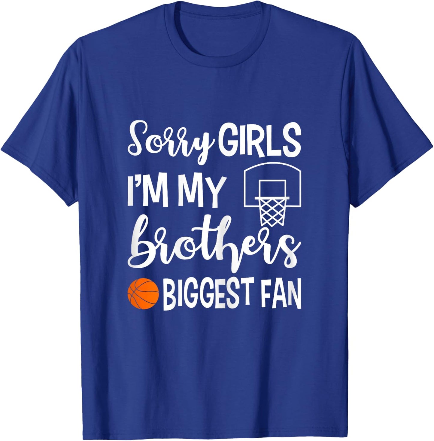 Basketball Sister Biggest Fan Little Sister Gift T-Shirt - T-Shirt | Royal