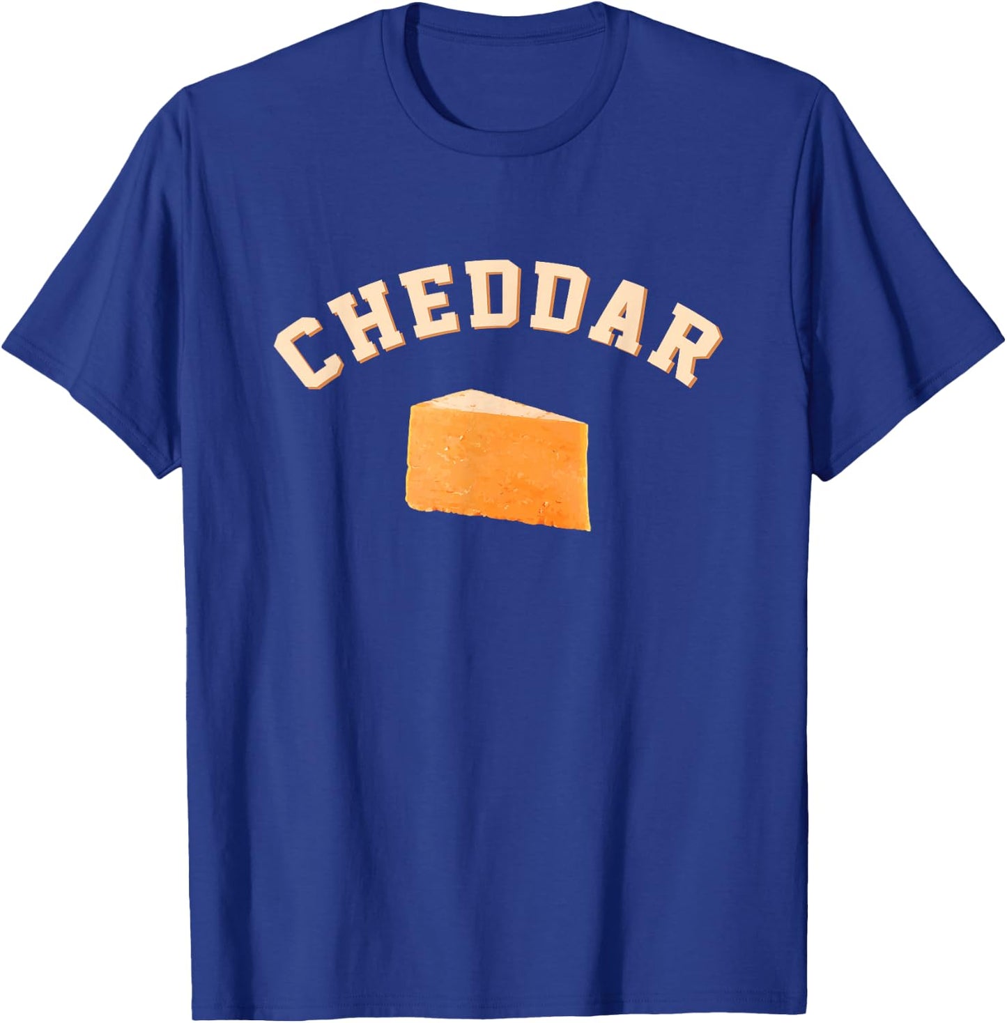Cheddar Cheese Funny College Team Mascot English Word T-Shirt - T-Shirt | Royal
