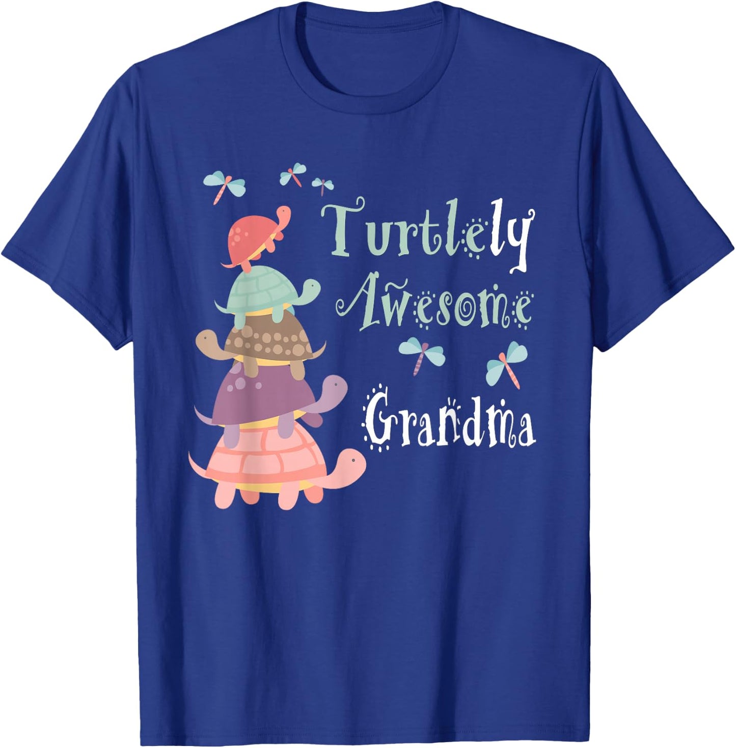 Fabulously Festive Family Gifts - Best Grandma Ever - Whimsical Grandma With Cute Turtles T-Shirt - T-Shirt | Royal