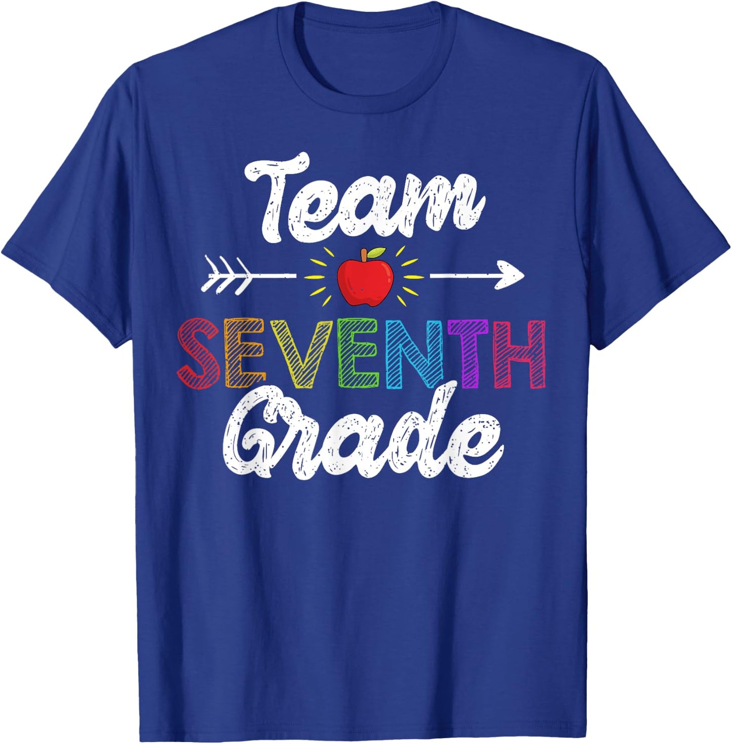 Team Seventh Grade Teacher Student Funny Back To School Gift Women Girls Kids T-Shirt - T-Shirt | Royal