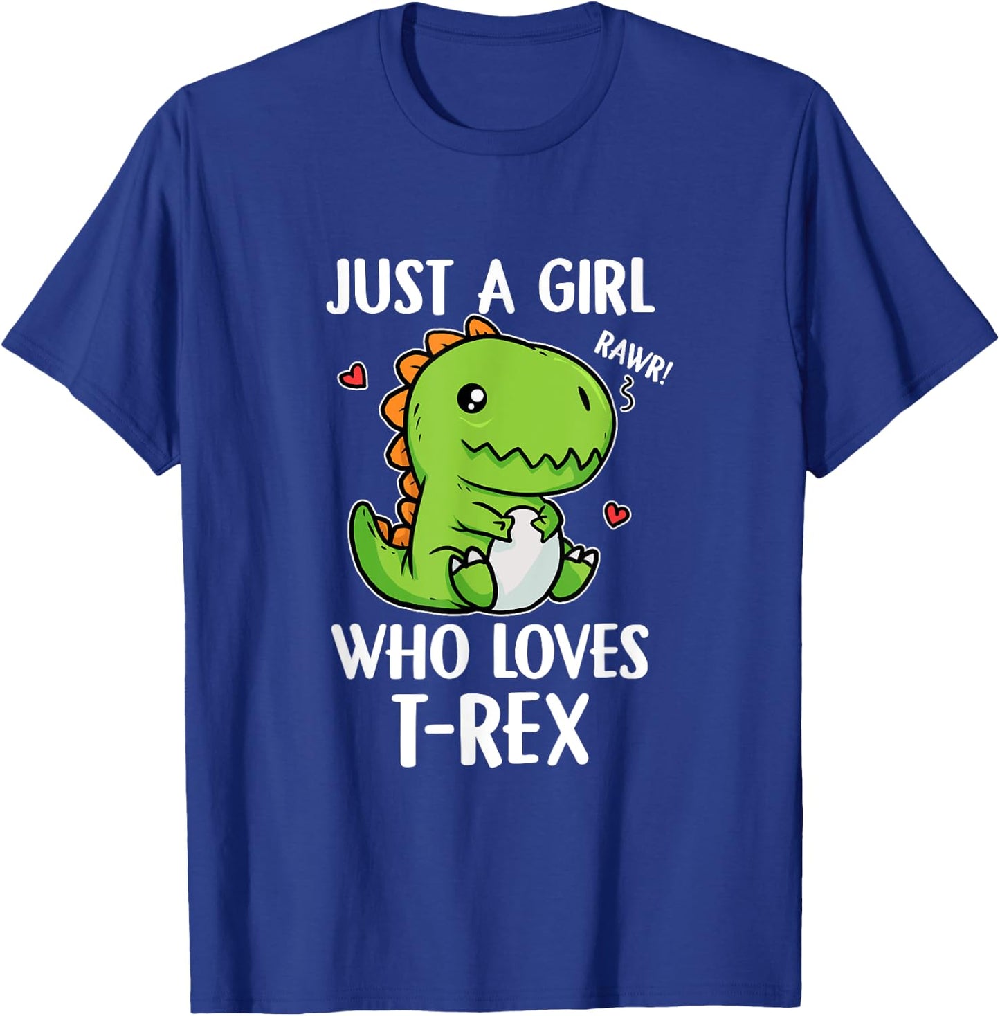Just A Girl Who Loves T-Rex Funny Dino T-Rex Costume T-Shirt - T-Shirt | Royal