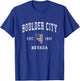 Boulder City Nevada NV Vintage American Flag Sports Design Women Kids Men T-Shirt - T-Shirt | Royal