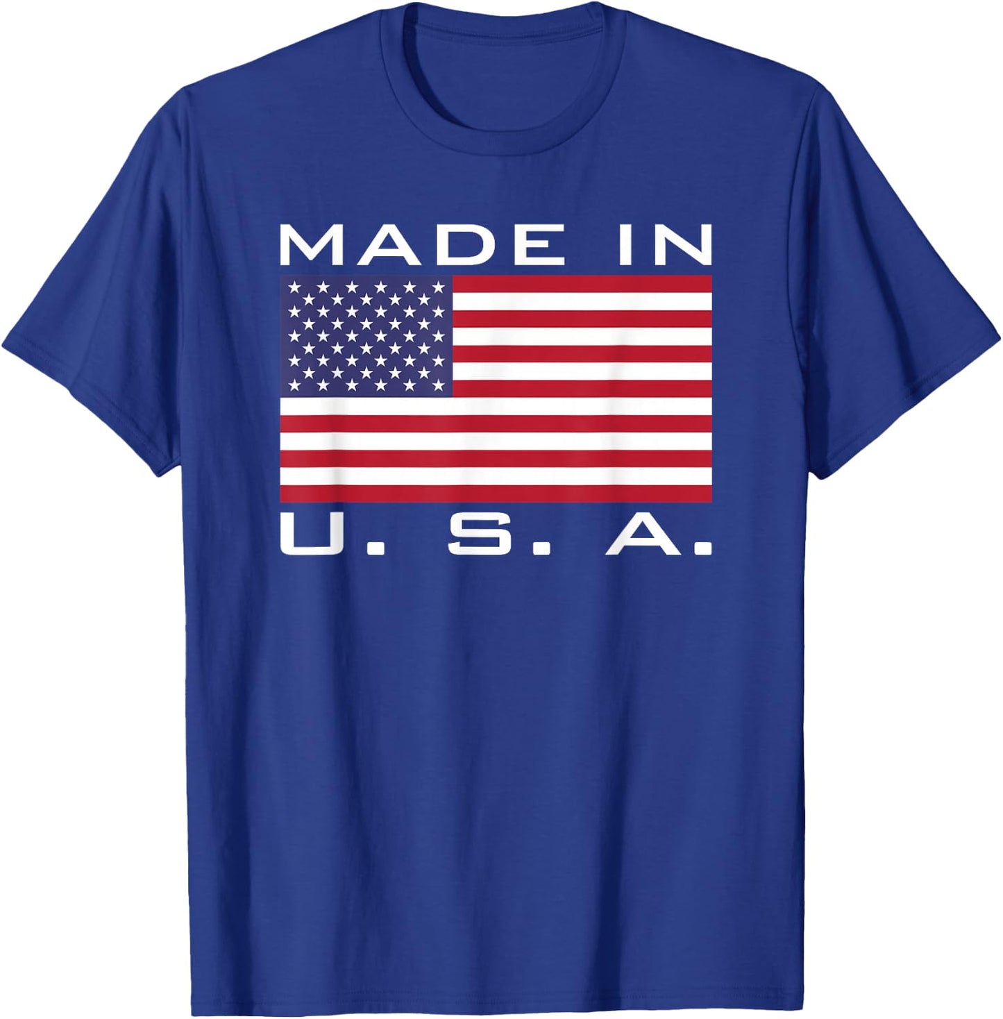 Born & Raised in Usa Flag American Made Bred America T-Shirt - T-Shirt | Royal