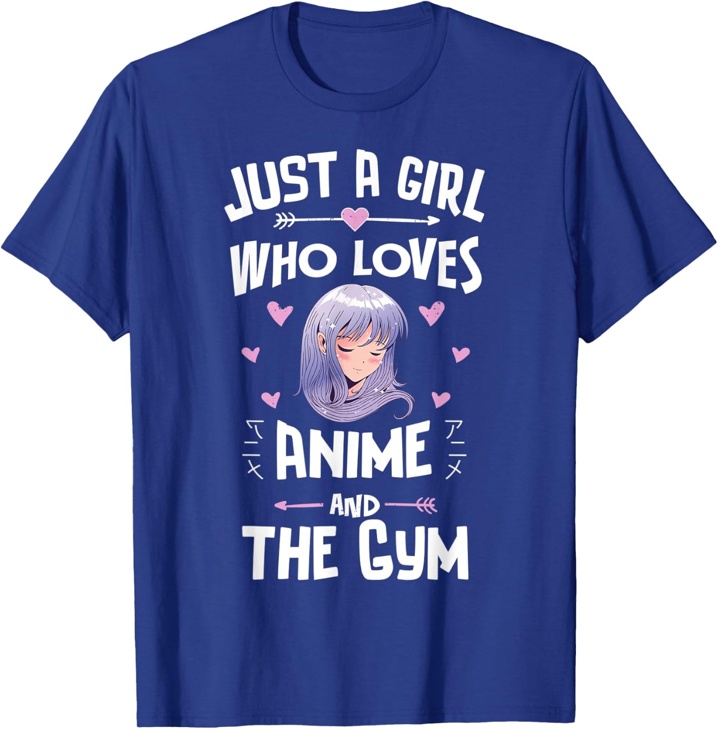 Just A Girl Who Loves Anime And The Gym Gift Women T-Shirt - T-Shirt | Royal