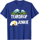 Teardrop Junkie RV Trailer Camper Travel Caravan Camping T-Shirt - T-Shirt | Royal