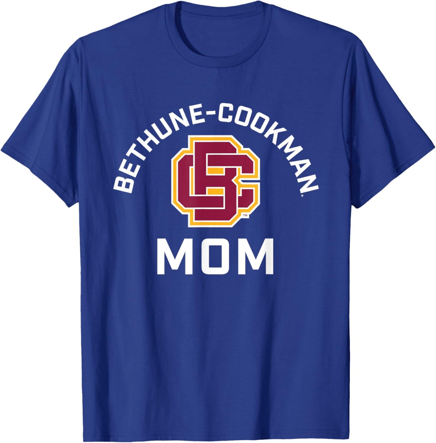 Bethune-Cookman University Wildcats Arched Mom T-Shirt - T-Shirt | Royal