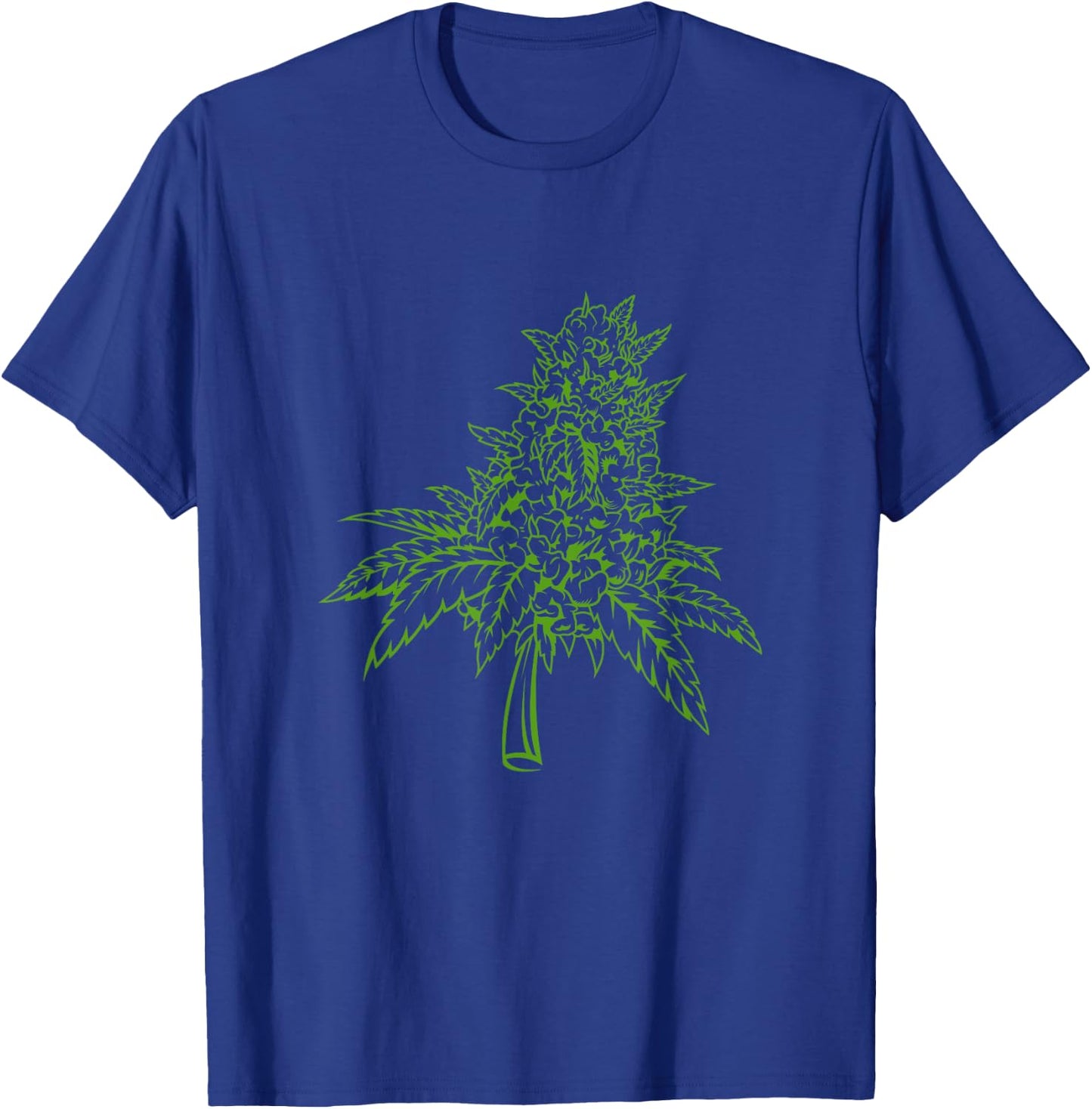 Bud Leaf Cannabis Marijuana Weed Smoker Pot Stoner T-Shirt - T-Shirt | Royal