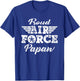 Proud US Air Force Papaw Pride Military Family Grandpa Gifts T-Shirt - T-Shirt | Royal