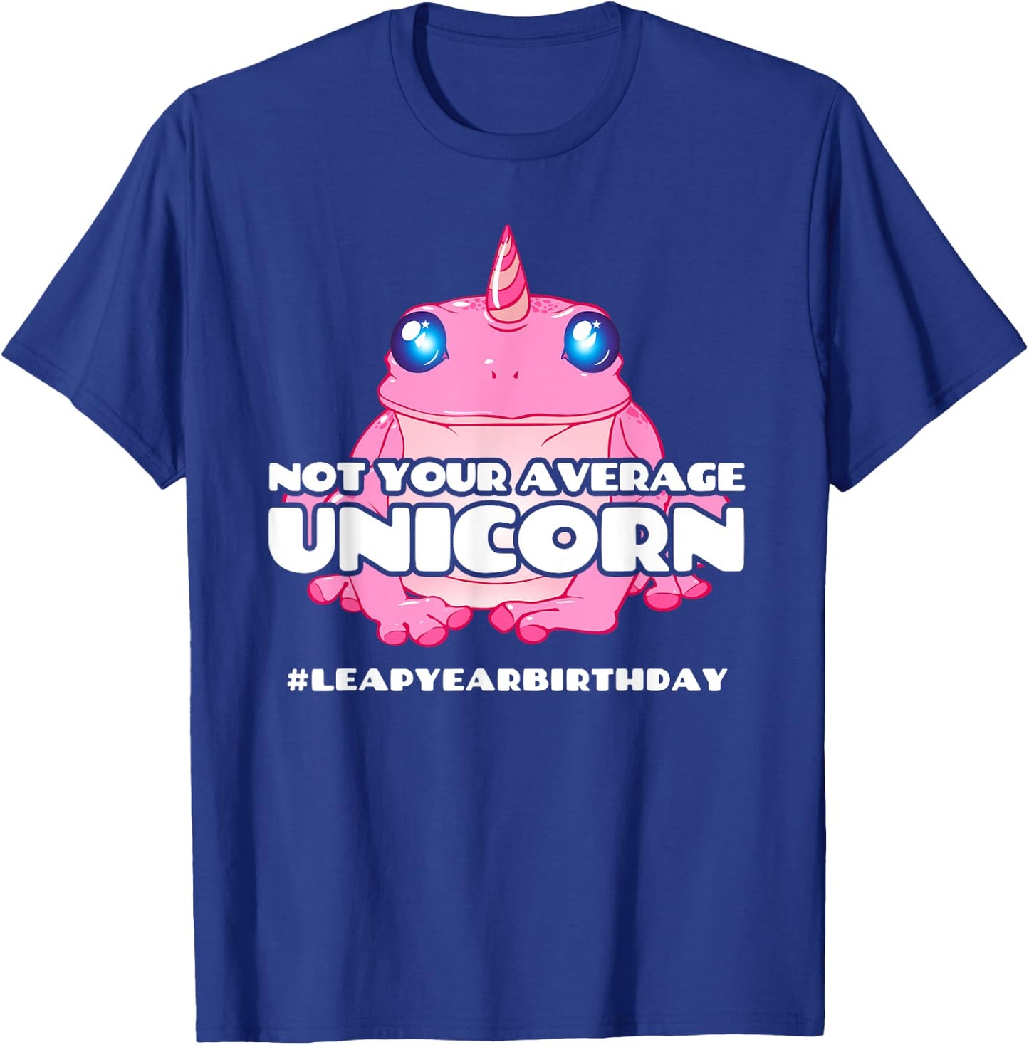 Leap Day Birthday - Unicorn Frog - 2020 Leap Year Birthday T-Shirt - T-Shirt | Royal