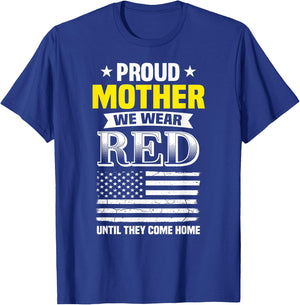 Proud Mother Of Deployed Son Red Friday Family T-Shirt - T-Shirt | Royal
