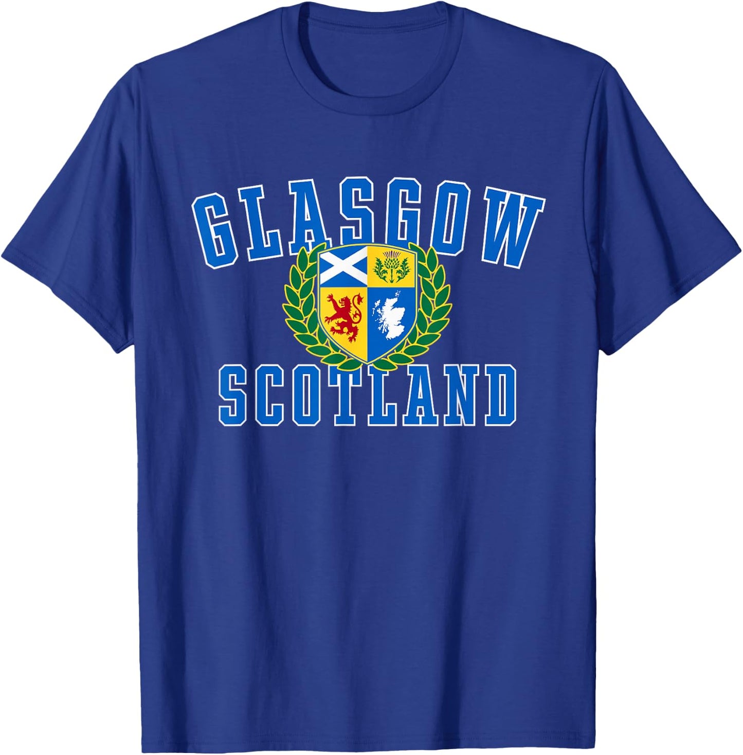 Glasgow Scotland Crest T-Shirt - T-Shirt | Royal