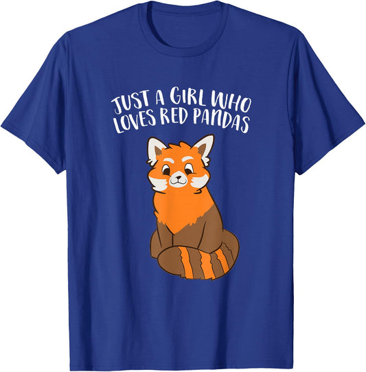 Just a Girl Who Loves Red Pandas T-Shirt - T-Shirt | Royal